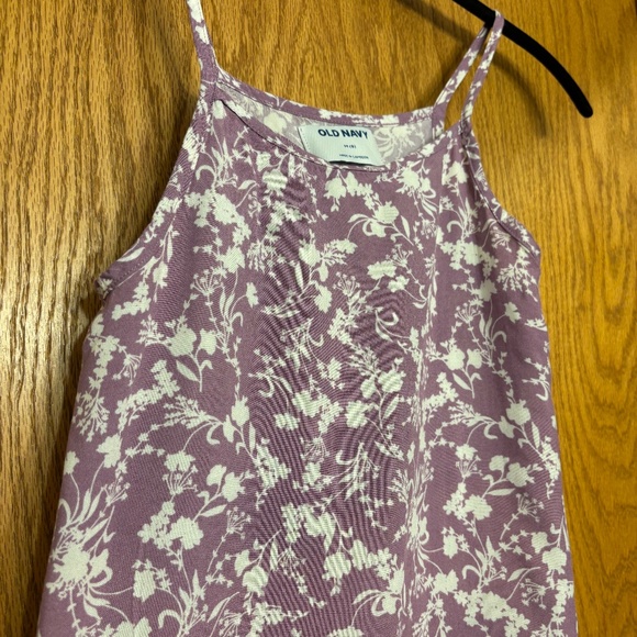 Old Navy Girls Lavender Floral Ruffle-Hem Sundress – Size M (8) - Picture 2 of 5